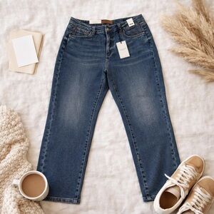 Judy Blue High Waist Slim Fit Jeans Buffalo Plaid PocketStretch Denim Size 13/31